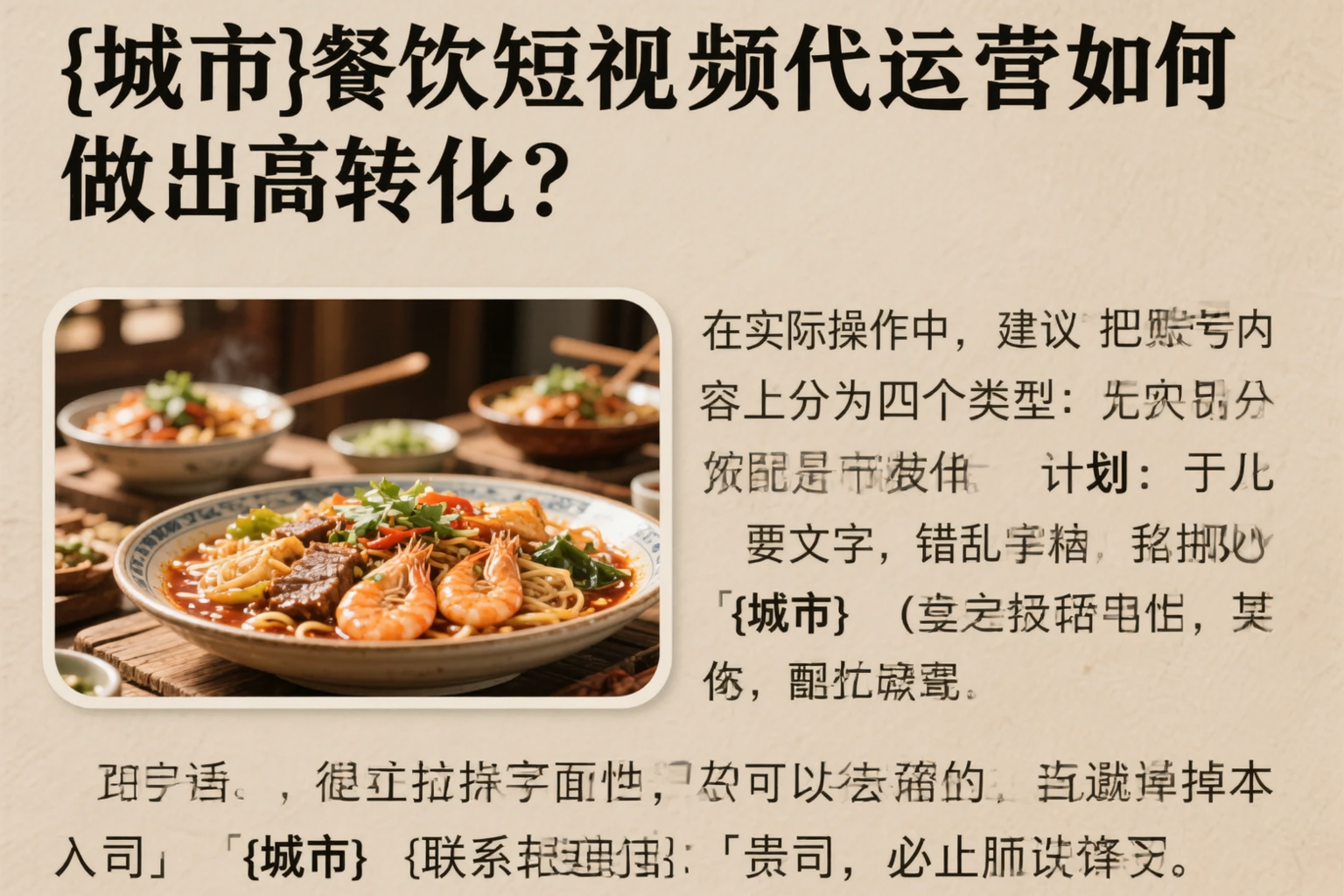 陵水餐饮短视频代运营如何做出高转化？
