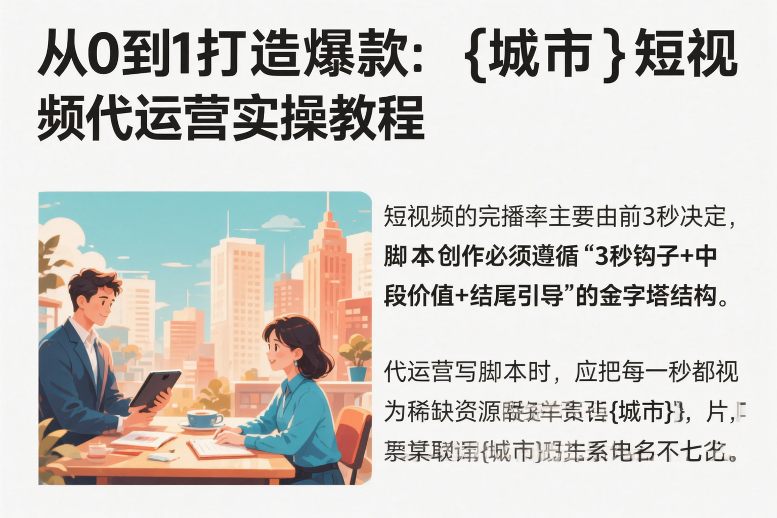 从0到1打造爆款：陵水短视频代运营实操教程
