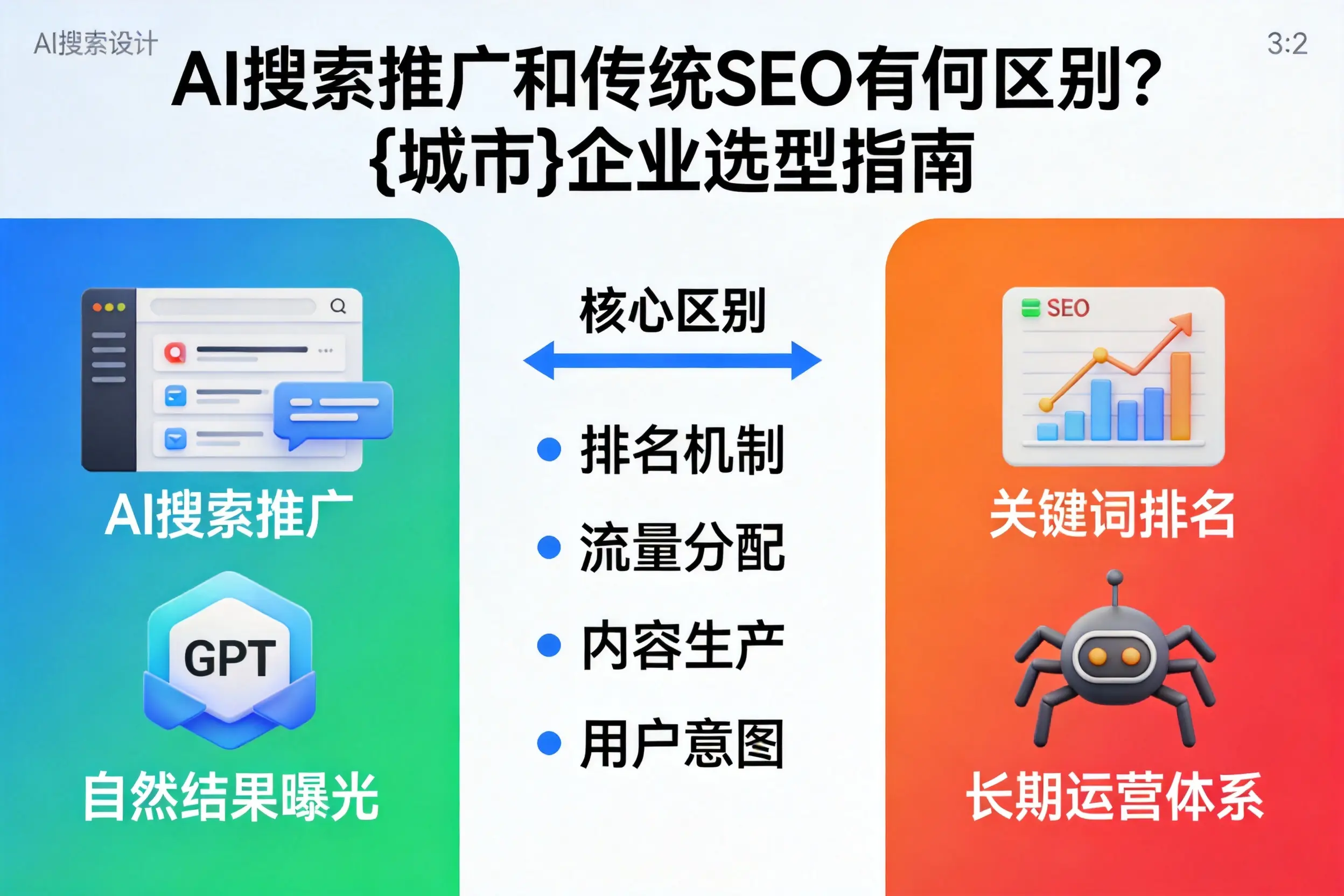 AI搜索推广和传统SEO有何区别？陵水企业选型指南