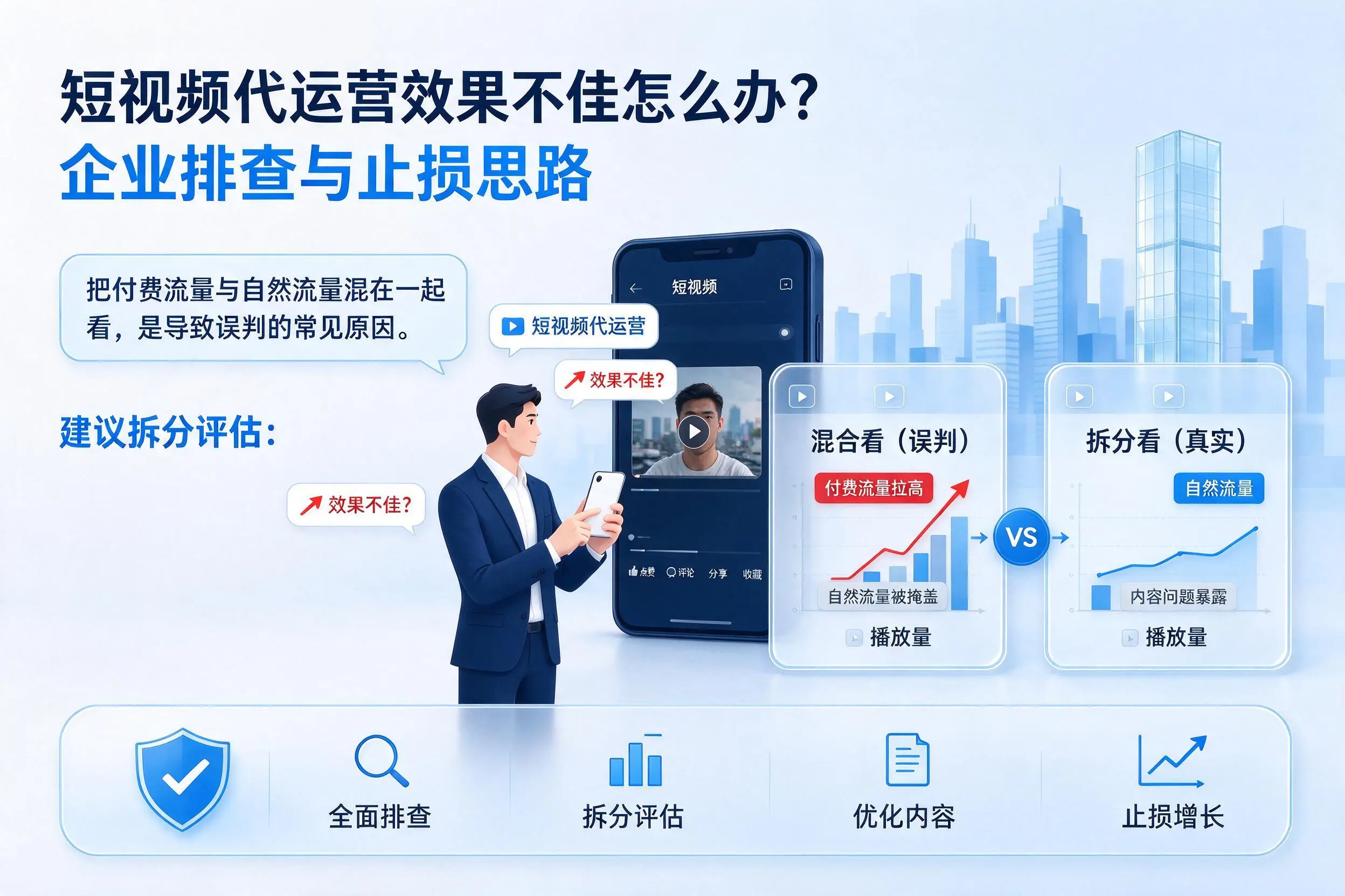 短视频代运营效果不佳怎么办？陵水企业排查与止损思路
