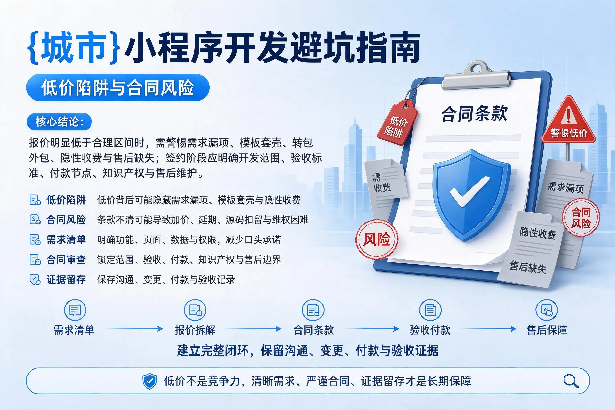 陵水小程序开发避坑指南：低价陷阱与合同风险