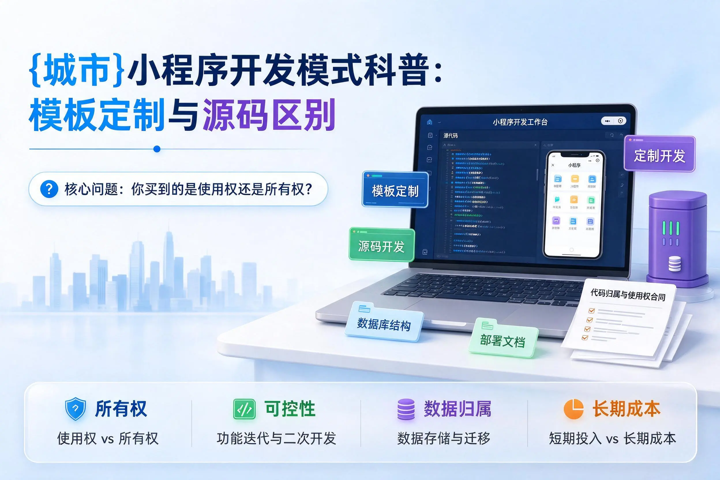 陵水小程序开发模式科普：模板定制与源码区别