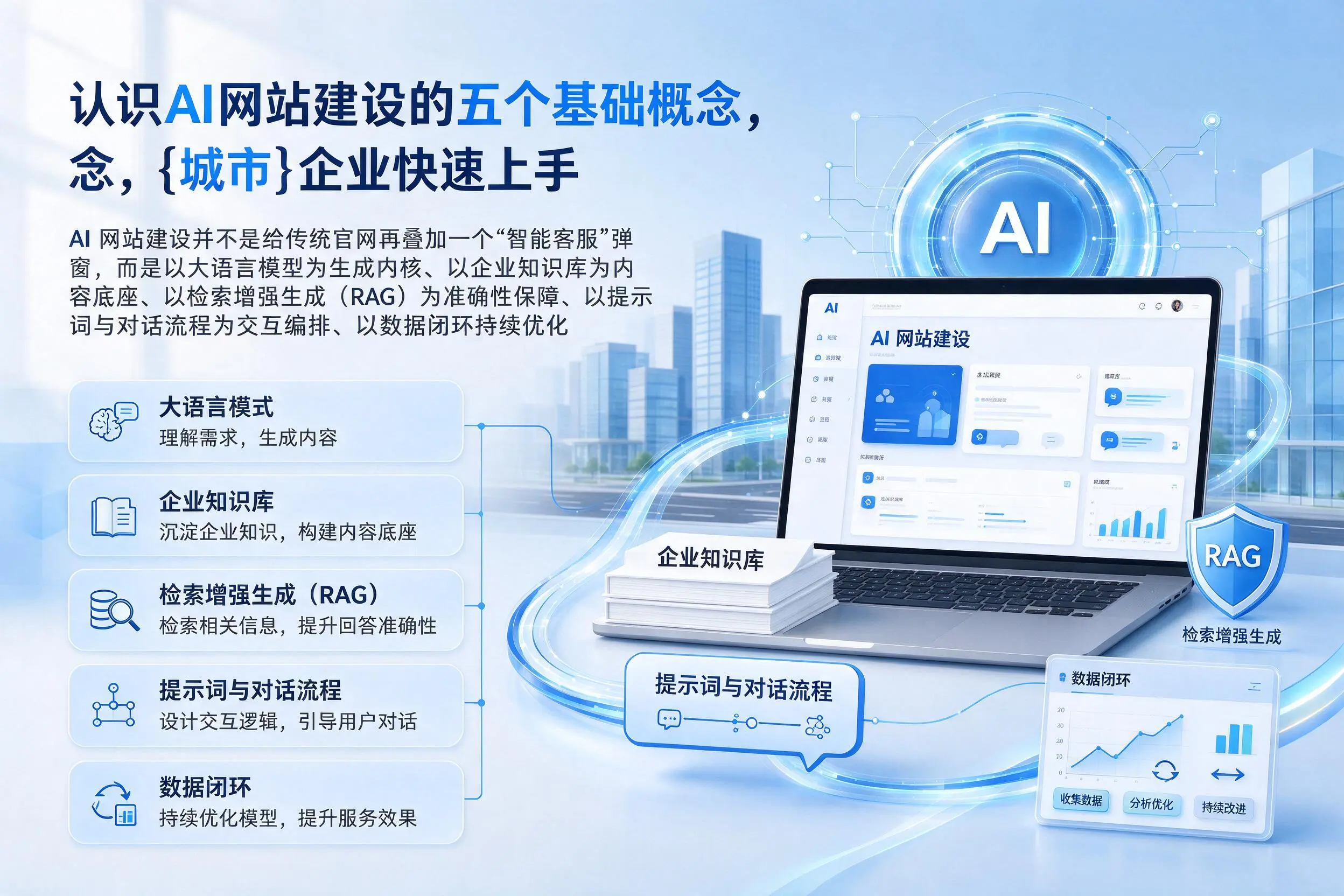 认识AI网站建设的五个基础概念，陵水企业快速上手