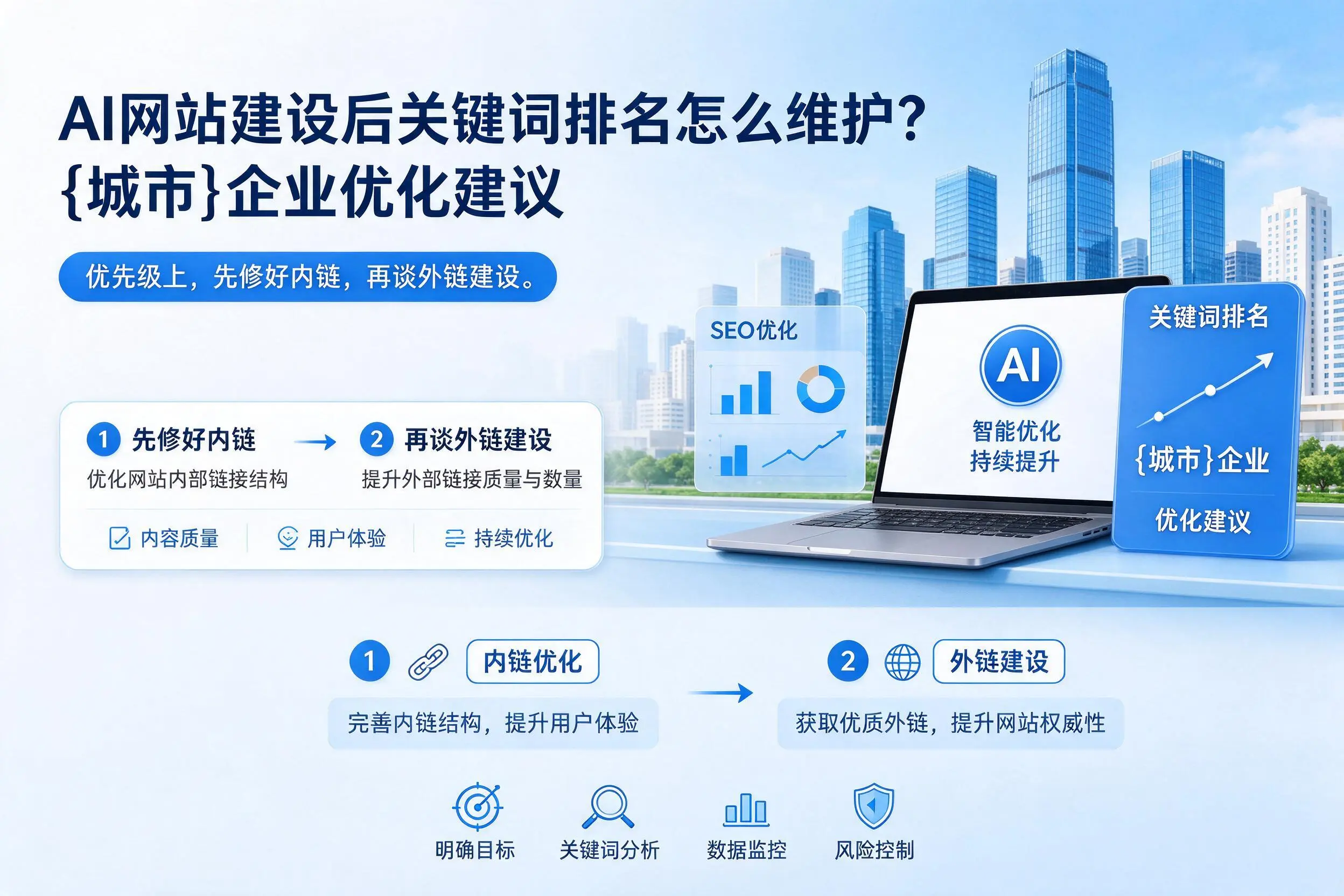 AI网站建设后关键词排名怎么维护?陵水企业优化建议