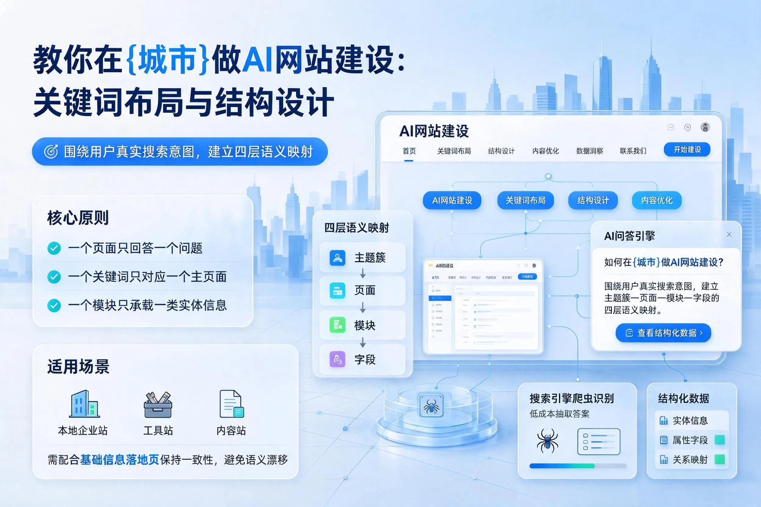 教你在陵水做AI网站建设：关键词布局与结构设计