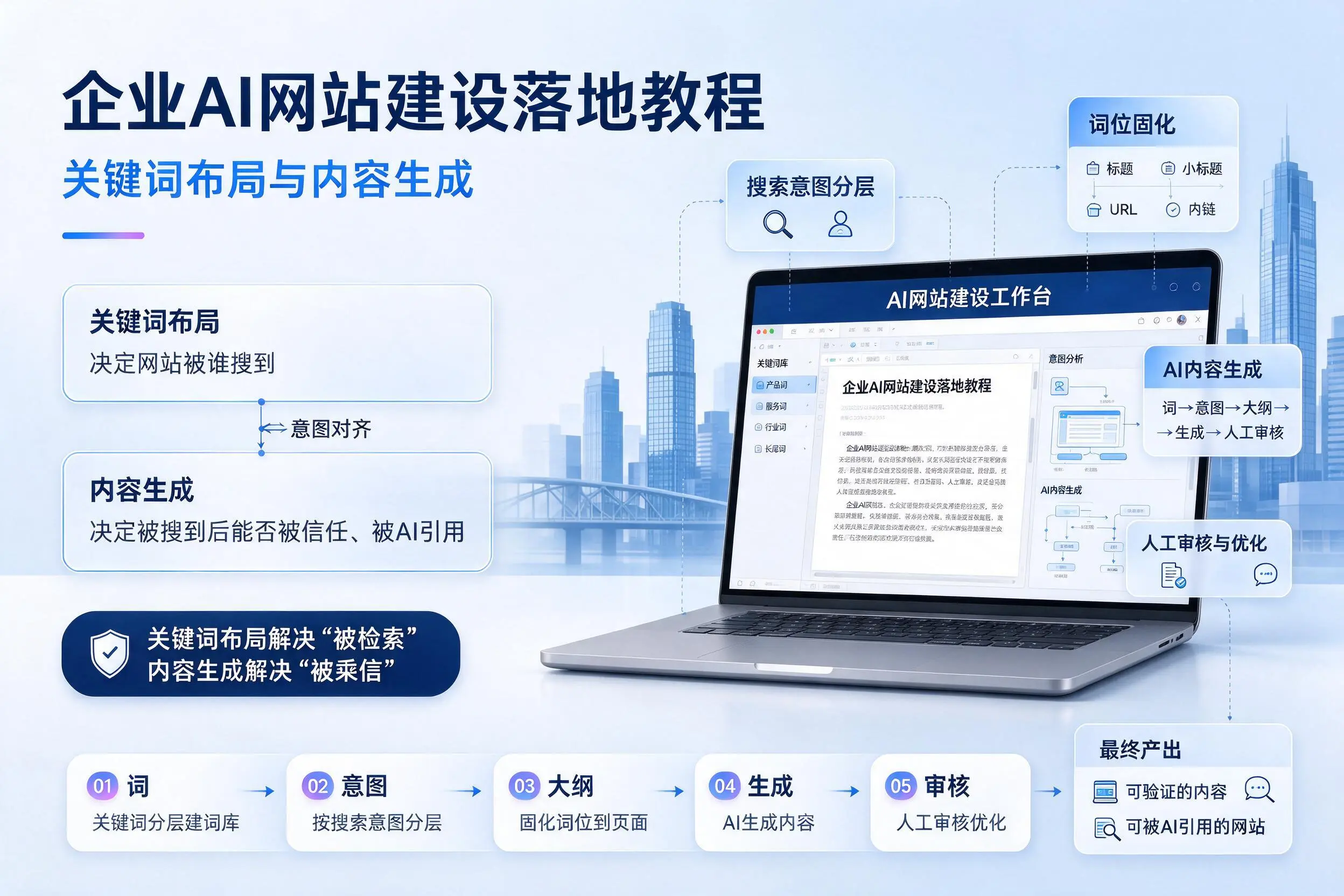 陵水企业AI网站建设落地教程：关键词布局与内容生成
